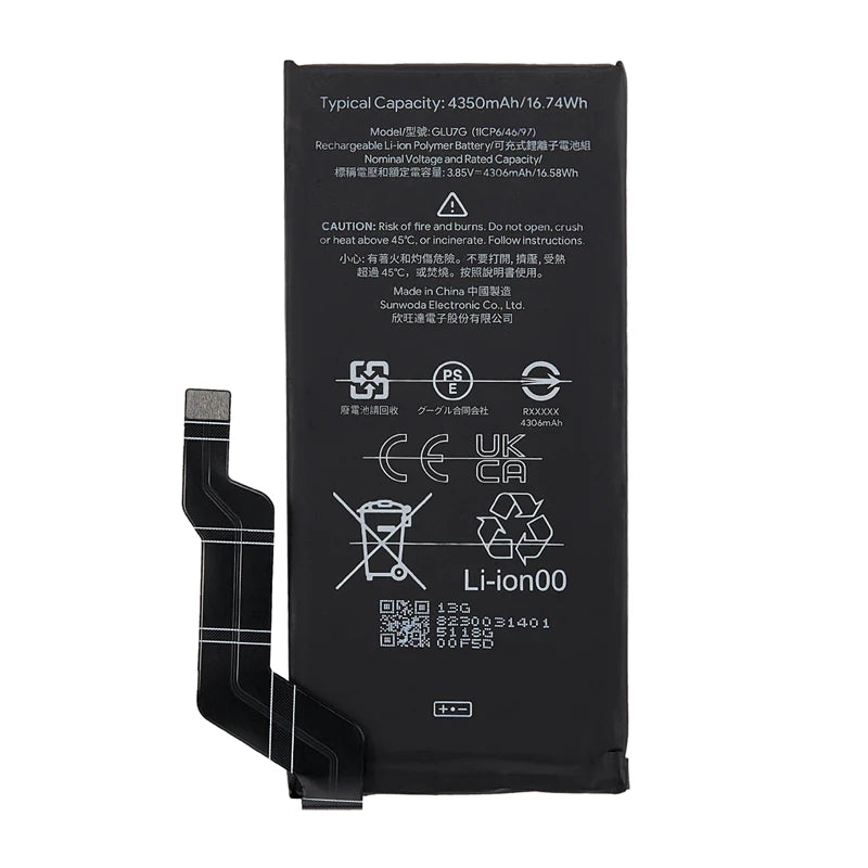 Batterie de remplacement pour Google Pixel 6a, GLU7G Batterie de remplacement pour Google Pixel 6a, GLU7G